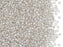 Rocailles 11/0 Kristall mit silbergefärbtem schimmerndem quadratischem Loch Tschechisches Glas Farbe_Clear Farbe_ Silver