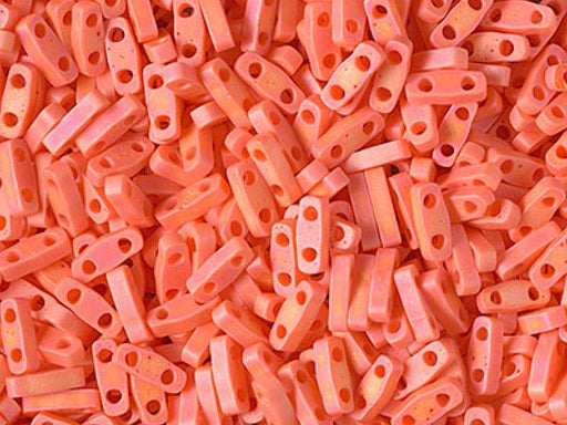 Quarter Tila™ Glasperlen 5x1.2x1.9 mm 2-Loch Opak Orange mattiert AB Japanische Glasperlen Miyuki Farbe_Orange Farbe_ Multicolored