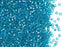 Rocailles 10/0 Transparent Aquamarin versilbertes Loch Tschechisches Glas Color_Blue