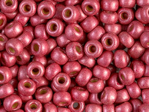 Rocailles 6/0 Matt Duracoat galvanisiert Cranberry Japanische Glasperlen Miyuki Farbe_Red