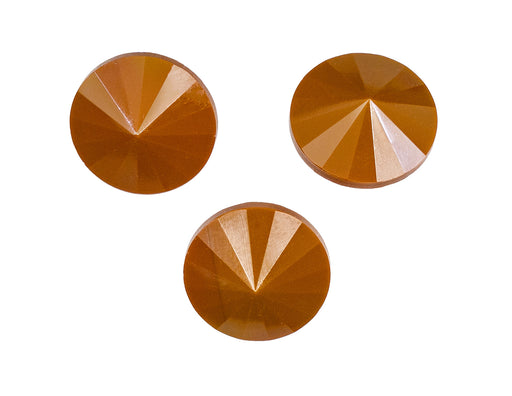Matubo Rivoli 16 mm Opak Schokolade Tschechisches Glas Farbe_Brown