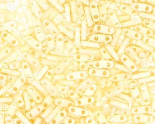 Quarter Tila™ Glasperlen 5x1.2x1.9 mm 2-Loch Opak Creme mattiert Japanische Glasperlen Miyuki Farbe_Beige