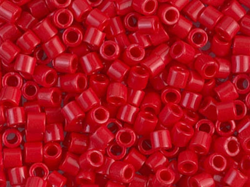 Delica Rocailles 8/0 Opak Cranberry dunkel Japanische Glasperlen Miyuki Farbe_Red
