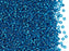 Rocailles 11/0 Sattblau mit silbergefärbtem quadratischem Loch Tschechisches Glas Farbe_Blue Farbe_ Silver