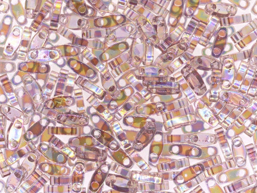 Quarter Tila™ Glasperlen 5x1.2x1.9 mm 2-Loch Transparent Topaz AB Japanische Glasperlen Miyuki Farbe_Purple Farbe_ Multicolored