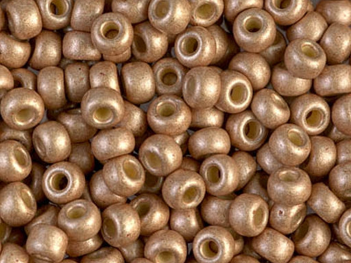 Rocailles 6/0 Matt Duracoat galvanisiert Champagne Japanische Glasperlen Miyuki Farbe_Beige
