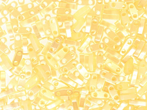 Quarter Tila™ Glasperlen 5x1.2x1.9 mm 2-Loch Altspitze Ceylon Japanische Glasperlen Miyuki Farbe_Yellow