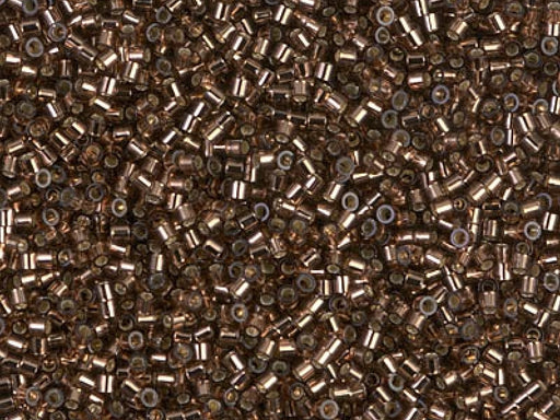Delica Glasperlen 15/0 Braun mit versilbertem Loch  Japanische Glasperlen Miyuki Color_Brown