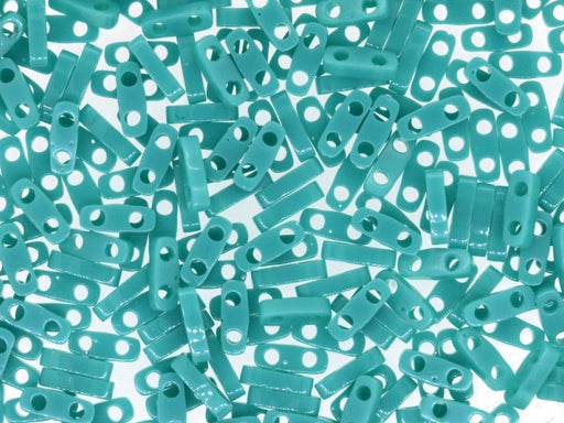 Quarter Tila™ Glasperlen 5x1.2x1.9 mm 2-Loch Opak Türkisgrün Japanische Glasperlen Miyuki Farbe_Green
