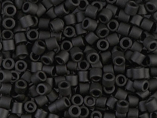Delica Rocailles 8/0 Schwarz mattiert Japanische Glasperlen Miyuki Farbe_Black