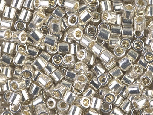 Delica Rocailles 8/0 Silber feuerverzinkt  Japanische Glasperlen Miyuki Farbe_Silver