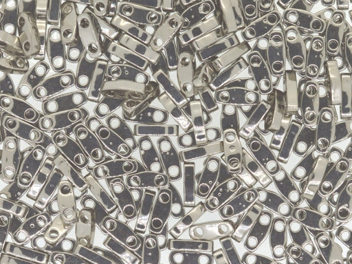 Quarter Tila™ Glasperlen 5x1.2x1.9 mm 2-Loch Vernickelt Japanische Glasperlen Miyuki Farbe_Grey