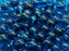 Runde Perlen 8 mm Opak Mix Neon Tschechisches Glas  Blue