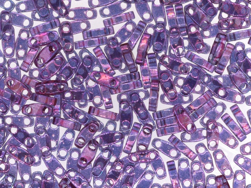 Quarter Tila™ Glasperlen 5x1.2x1.9 mm 2-Loch Hellamethyst Gold Luster Japanische Glasperlen Miyuki Farbe_Purple