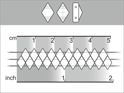 30 pcs Diamonduo™ Beads 5x8 mm, 2-Loch , Pastell Aqua, Tschechisches Glas (Diamonduo™ Beads)