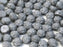 Rosetta Cabochons 6 mm 2-Loch  Kreideweiß Grau Luster Tschechisches Glas  Color_Grey