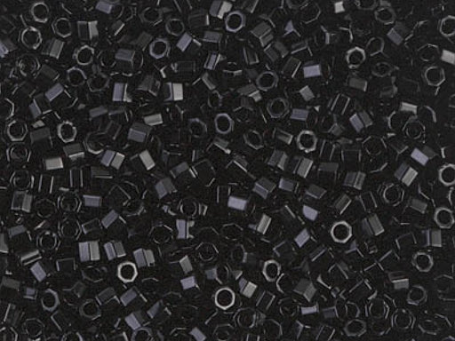 Delica Beads Cut 10/0 Schwarz Japanische Glasperlen Miyuki Farbe_Black