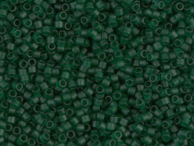 Delica Glasperlen 15/0 Transparent Dunkelgrün mattiert Japanische Glasperlen Miyuki Color_Green