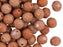 Fire Polished Glasperlen 8 mm Opak Braun Tschechisches Glas Farbe_Brown