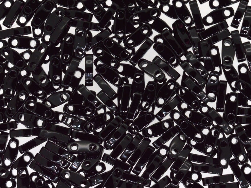 Quarter Tila™ Glasperlen 5x1.2x1.9 mm 2-Loch Schwarz Japanische Glasperlen Miyuki Farbe_Black