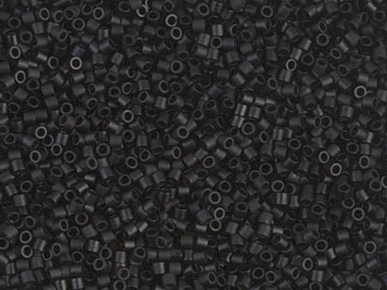 Delica Glasperlen 15/0 Schwarz matt Japanische Glasperlen Miyuki Color_Black