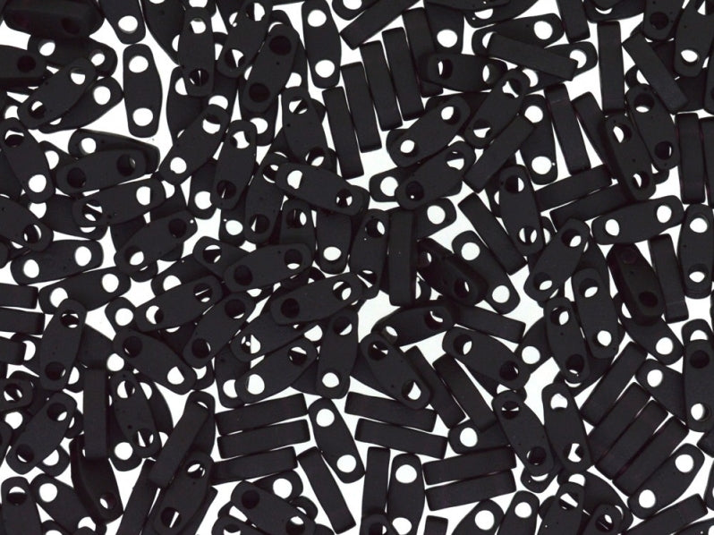 Quarter Tila™ Glasperlen 5x1.2x1.9 mm 2-Loch Schwarz mattiert Japanische Glasperlen Miyuki Farbe_Black