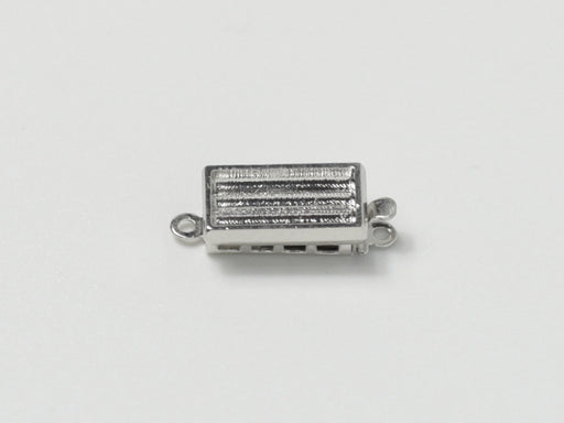 Verschluss 13x7 mm Rhodiniert Metall Color_Silver