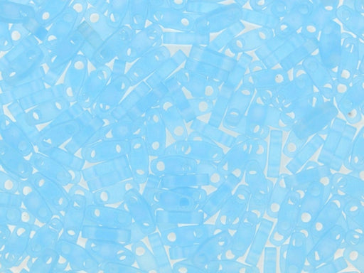 Quarter Tila™ Glasperlen 5x1.2x1.9 mm 2-Loch Hellblau mattiert AB Japanische Glasperlen Miyuki Farbe_Blue