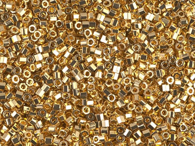Delica Beads Cut 11/0 Mit 24 Kt Gold überzogen Japanische Glasperlen Miyuki Farbe_Gold
