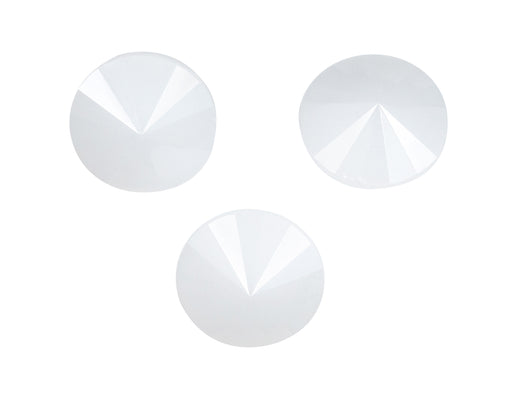 Matubo Rivoli 16 mm Alabaster Tschechisches Glas Farbe_White