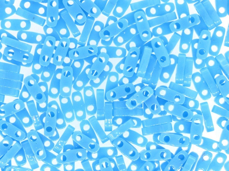 Quarter Tila™ Glasperlen 5x1.2x1.9 mm 2-Loch Opak Türkis-Blau Japanische Glasperlen Miyuki Farbe_Blue