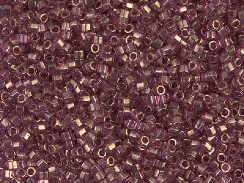 Delica Beads Cut 11/0 Amethyst Gold Luster Japanische Glasperlen Miyuki Farbe_Purple Farbe_ Multicolored