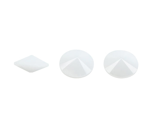 2 pcs Matubo Rivoli 16 mm, Alabaster, Tschechisches Glas (Matubo Rivoli)