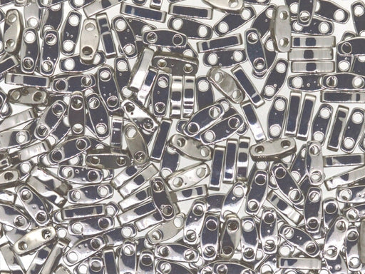 Quarter Tila™ Glasperlen 5x1.2x1.9 mm 2-Loch Transparent Helltopaz AB Japanische Glasperlen Miyuki Farbe_Grey