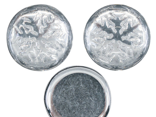 3 pcs Tschechische Glascabochons 21 mm, Kristall Labrador, Tschechisches Glas (Czech Glass Cabochons)