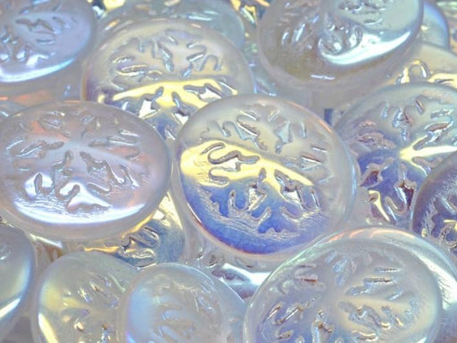 Tschechische Glascabochons 21 mm Kristall AB Tschechisches Glas  Farbe_Clear Farbe_ Multicolored
