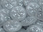 Tschechische Glascabochons 21 mm Kristall matt AB mit silbernen Verzierung Tschechisches Glas  Farbe_Grey