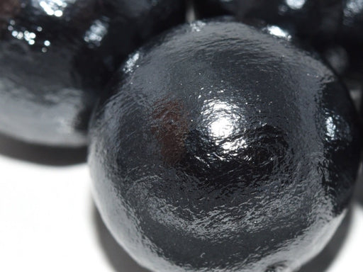 Cotton Pearls 25 mm Schwarz Japanische Glasperlen Miyuki Black
