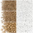 1 St. Fire Polished Glasperlen Set rund 3mm, 4mm, 6mm, 2 Farben, Kristall Kreideweiß und Bronze Blass Gold Matt (Aztekengold), Tschechisches Glas
