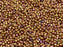 Fire Polished facettierte Glasperlen rund 2 mm Metallic Mix Tschechisches Glas  Farbe_Gold