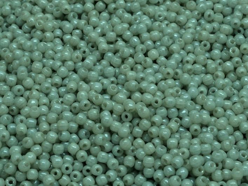 Runde Perlen 2 mm Alabaster Hellgrün Luster Tschechisches Glas  Farbe_Green