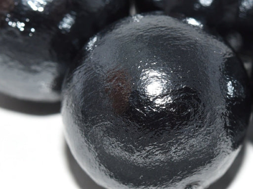 Cotton Pearls 30 mm Schwarz Japanische Glasperlen Miyuki Black