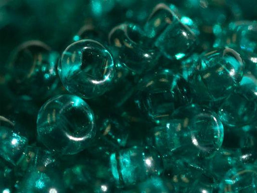 20 g 12/0 Rocailles Preciosa Ornela, Böhmische Glas, Green Smaragd Transparent, quadratisches Loch