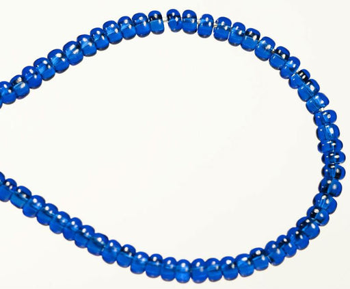 20 g 12/0 Rocailles Preciosa Ornela, Böhmische Glas, Blau Transparent, quadratisches Loch