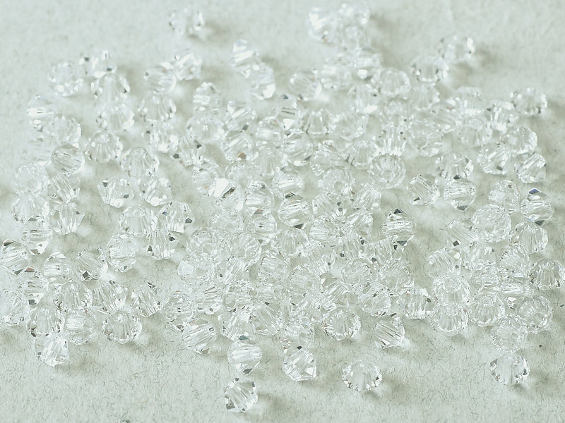 MC (machine cut) Perlen 3 mm Kristallklar Tschechisches Glas Farbe_Clear