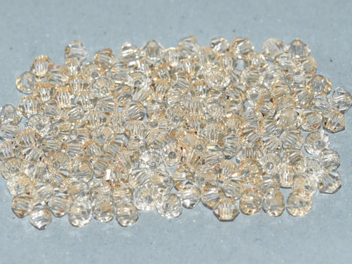MC (machine cut) Perlen 3 mm Kristall Honig Tschechisches Glas Farbe_Brown