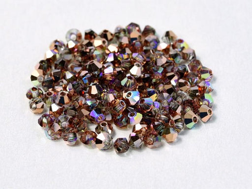 MC (machine cut) Perlen 3 mm Kreide Kupfer schimmernd  Tschechisches Glas Farbe_Brown Farbe_ Multicolored