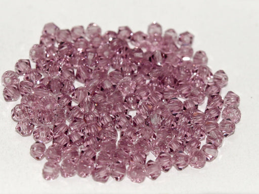 MC (machine cut) Perlen 3 mm Hell Amethyst Transparent Tschechisches Glas Farbe_Purple