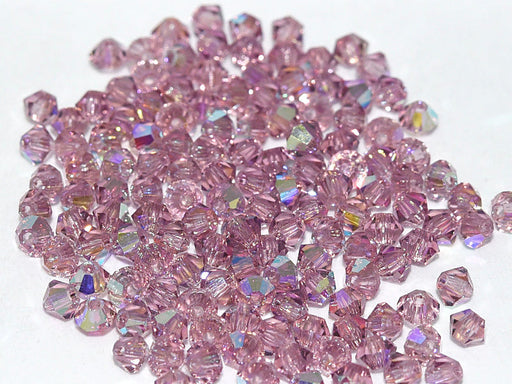 MC (machine cut) Perlen 3 mm Hell Amethyst AB Tschechisches Glas Farbe_Purple Farbe_ Multicolored