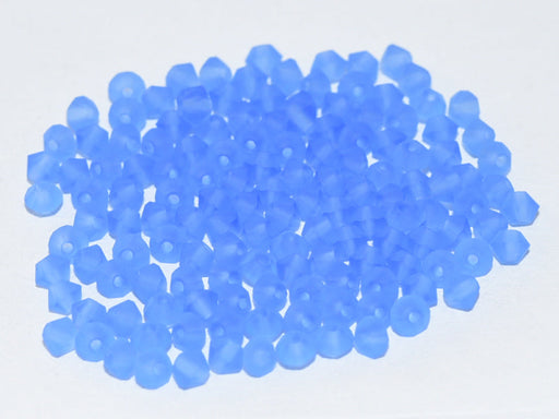 MC (machine cut) Perlen 3 mm Sapphire matt Tschechisches Glas Farbe_Blue